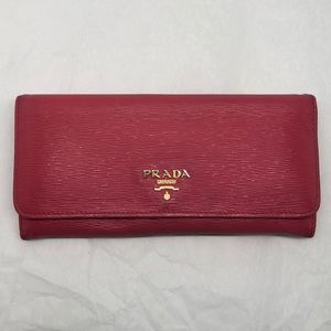 PRADA Pink Leather Wallet